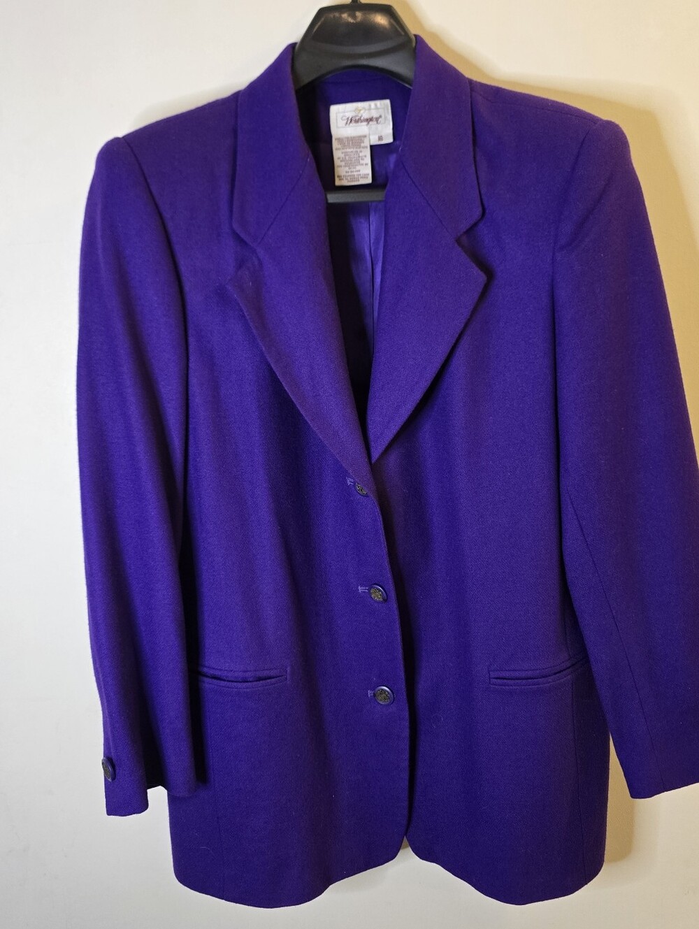 Worthington 100% Wool Purple Blazer Vintage Size 16